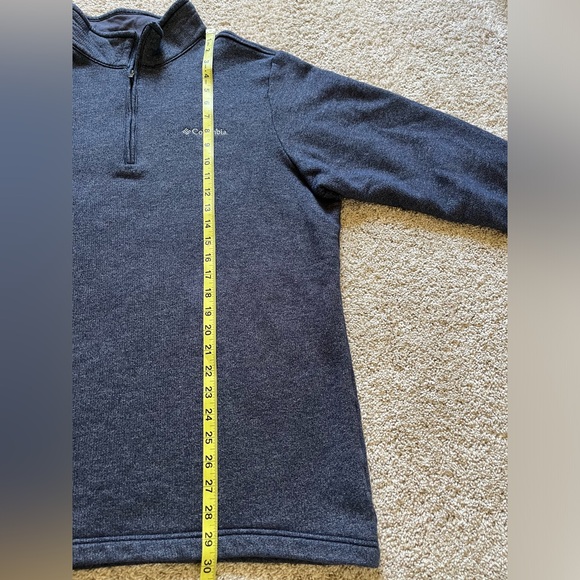 Columbia Men’s Navy Blue 1/4 Zip Pullover Size Large Outdoor Hiking Sweatshirt - Picture 7 of 9